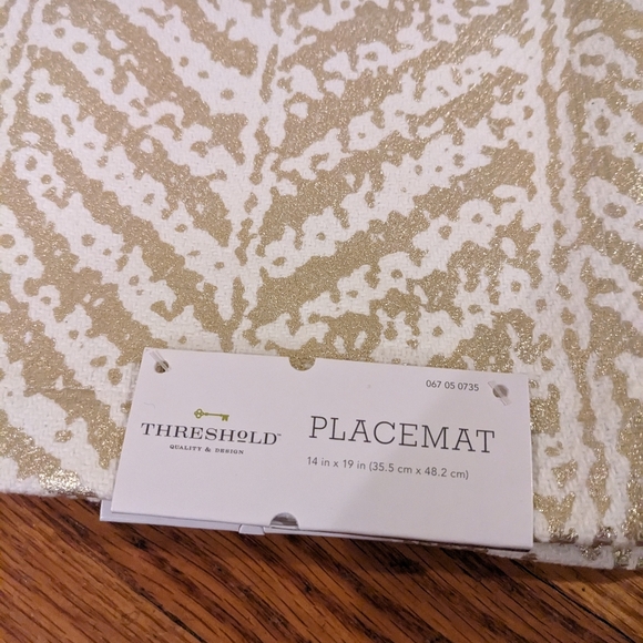 Threshold Gold Abstract Placemats - Picture 2 of 6